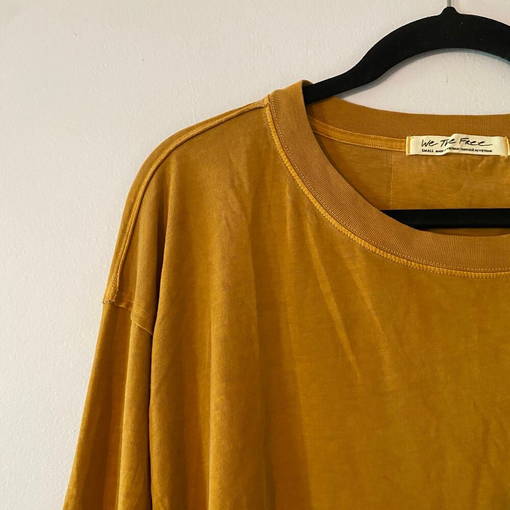 We The Free Burnt Orange Cropped Oversized Long Sleeve Lounge Women's size Small - Picture 3 of 9